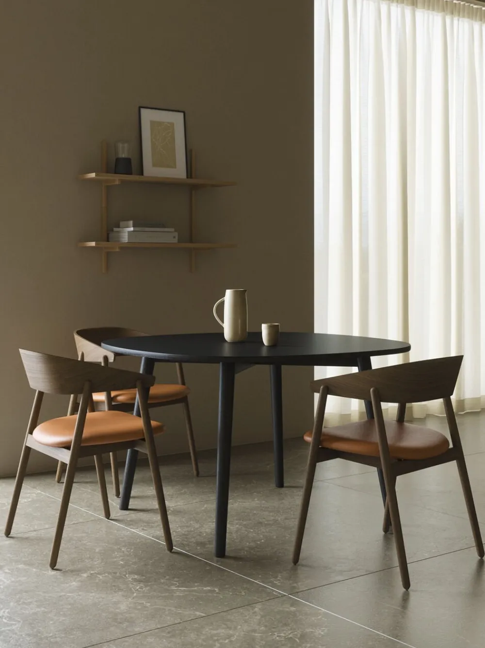 Andersen - Furniture AC2 armchair, Smoked oak, Leather Cognac