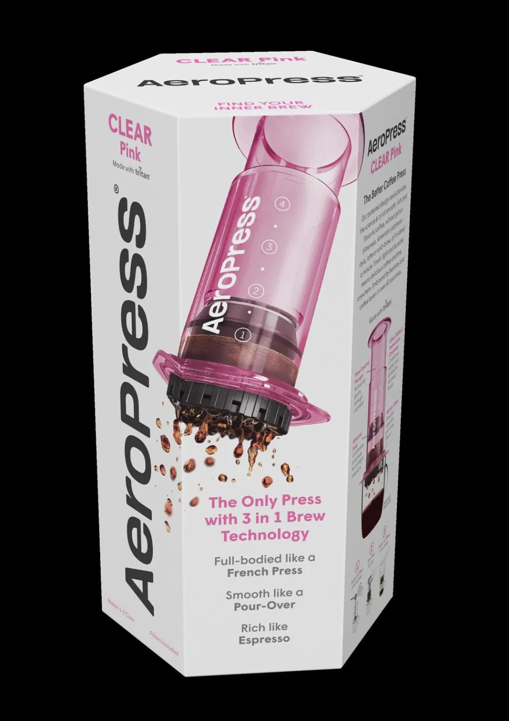Clear Colors Pink Coffee Press>Aeropress New