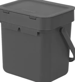 Affaldsspand m/låg sort. kon. 3 ltr>Brabantia Sale