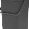 Brabantia Affaldsspand m/låg sort.kon. 12 ltr