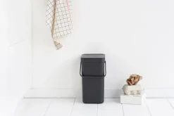 Brabantia Affaldsspand m/låg sort.kon. 12 ltr