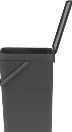 Affaldsspand m/låg sort.kon. 16 ltr>Brabantia Outlet