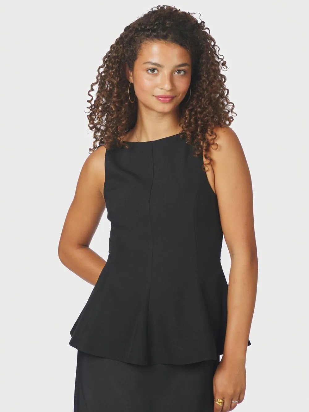 Neo Noir Agape Structure Tie Top Black Hot