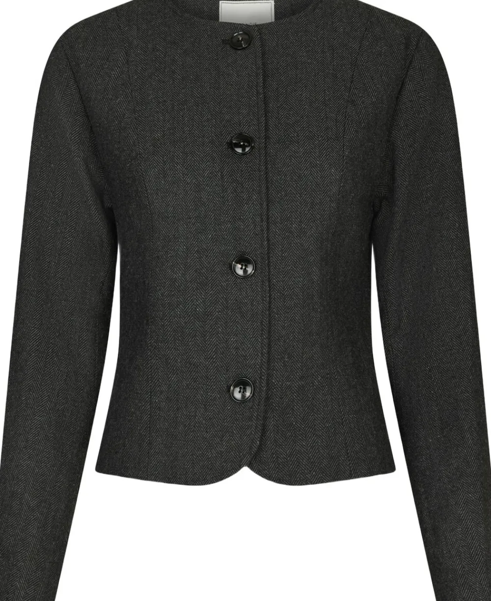 Neo Noir Amanda Herringbone Jacket Antracit New