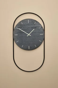 Andersen - Furniture A-Wall Clock - Black with black metal ring