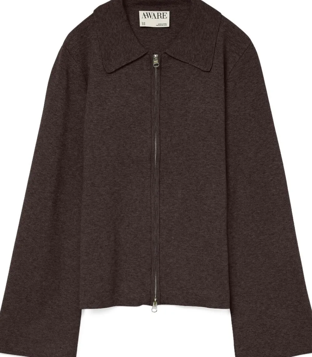 Aware AWHANNA LS KNIT CARDIGAN NOOS Chocolate torte Hot