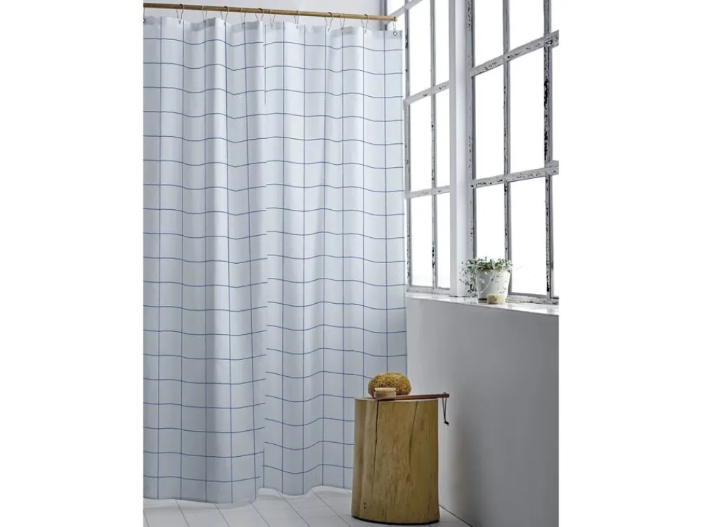 Södahl Badeforhæng 180x200 Vista Linen blue Sale