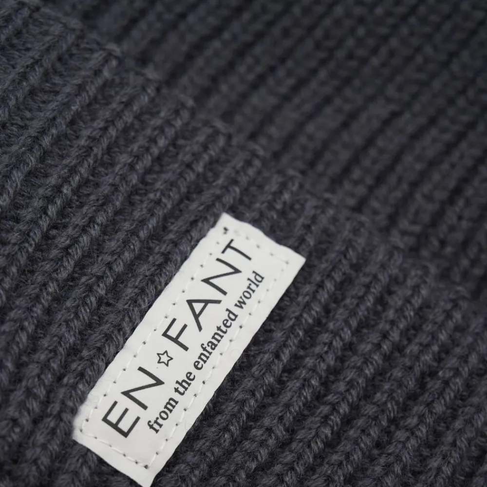 Color Kids Beanie w. Lining Ebony Clearance