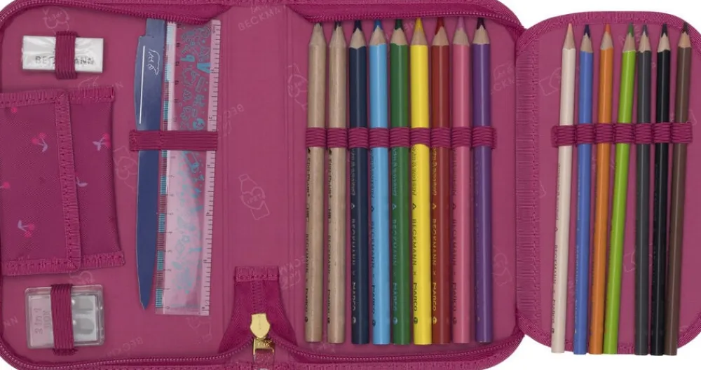 Beckmann of Norway Beckmann Etlags penalhus m/indhold Cherry Outlet