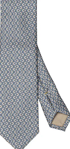 ETON Beige Geometric Print Silk Tie