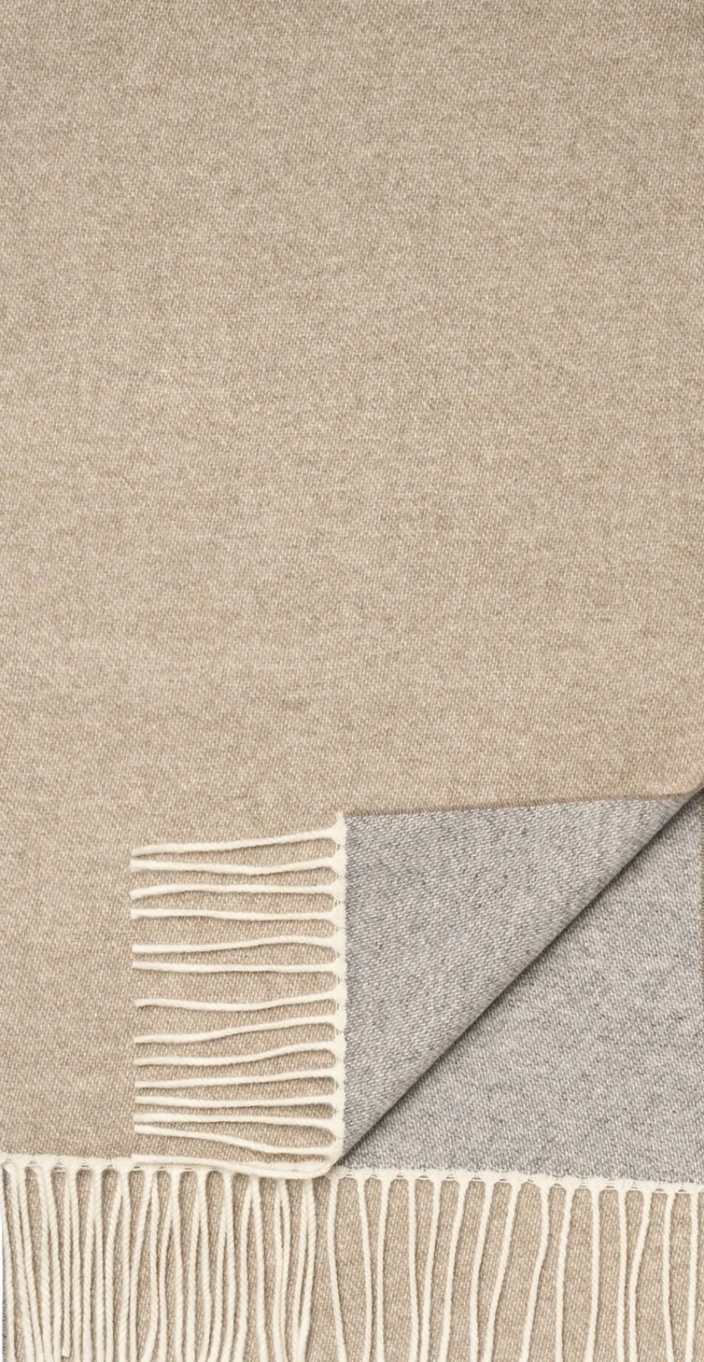 ETON Beige Solid Cashmere Scarf Lysebrun Discount