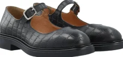 Dame Bianco BIAADDA Mary Jane Croco Embossed Leather