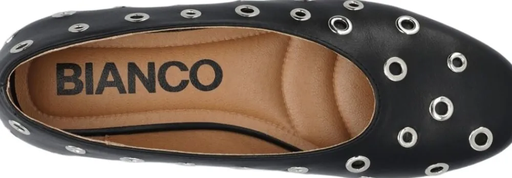BIALILJA Ballet Flat Studded Faux Leather>Bianco Hot