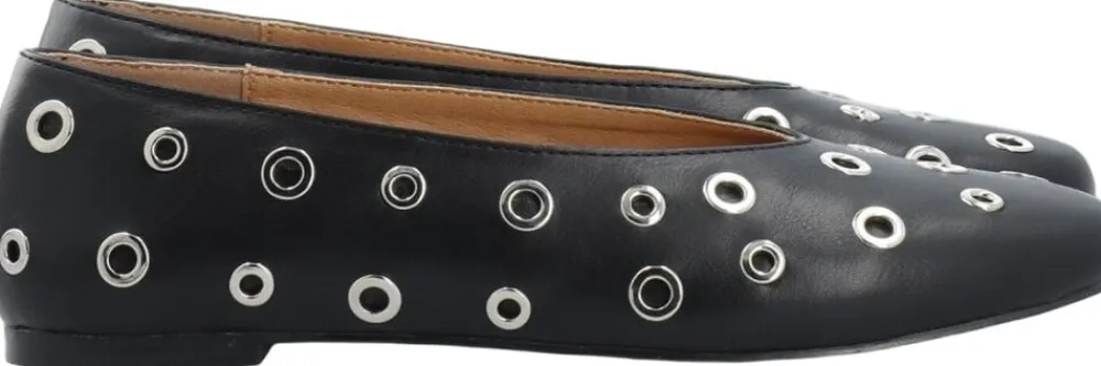 BIALILJA Ballet Flat Studded Faux Leather>Bianco Hot