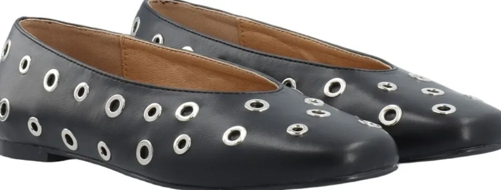 BIALILJA Ballet Flat Studded Faux Leather>Bianco Hot