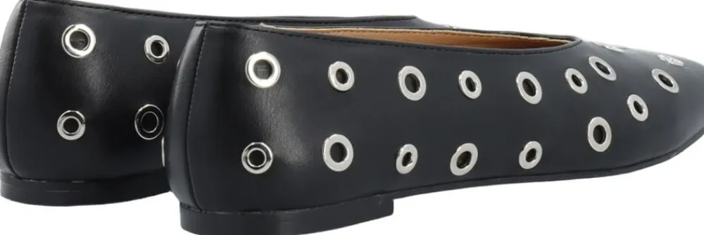 BIALILJA Ballet Flat Studded Faux Leather>Bianco Hot