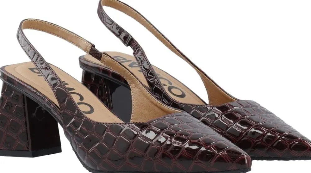 BIAMARALYN Slingback Croco Patent>Bianco Clearance