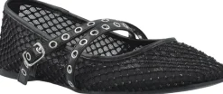 Dame Bianco BIAROSE Karré Cross Mary Jane Rhinestone Mesh