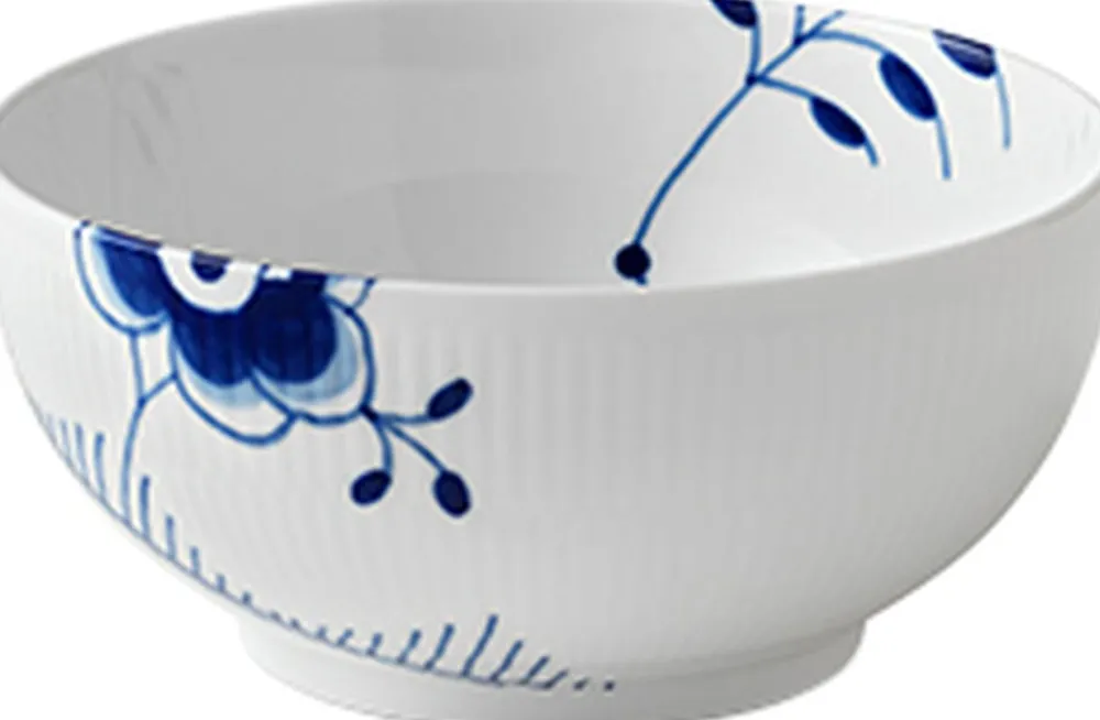 Royal Copenhagen Blå Mega Riflet 110 cl. skål