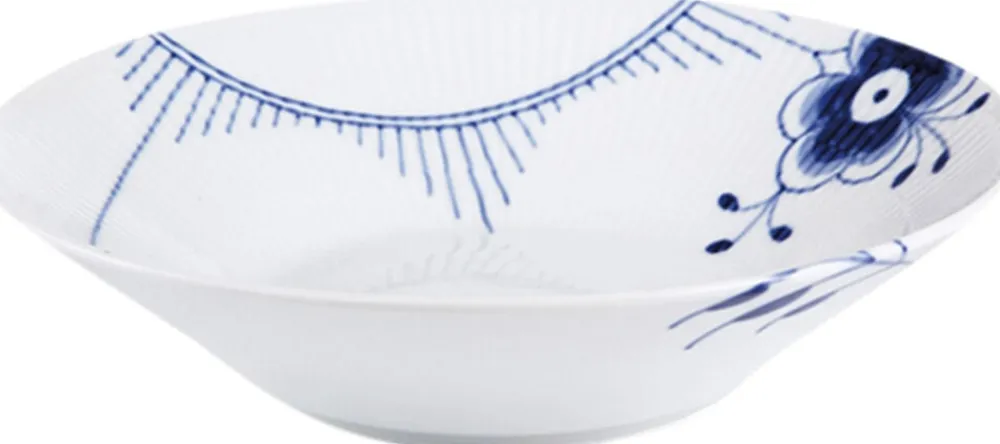Royal Copenhagen Blå Mega Riflet 24 cm. dyb tallerken