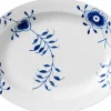 Blå Mega Riflet 36,5 cm. fad>Royal Copenhagen
