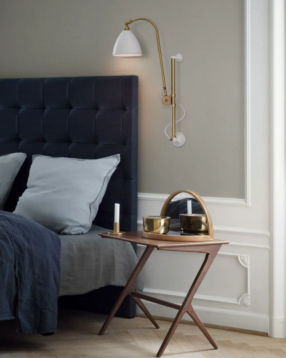 Gubi BL5 Wall Lamp 16 all brass parts/charcoal black shade Sale