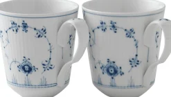 Blue Fluted Plain Cup 37cl 2PK>Royal Copenhagen New
