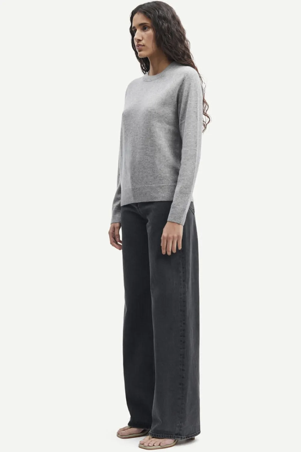 Samsøe Samsøe Boston o-neck 6304 Grey mel. Hot