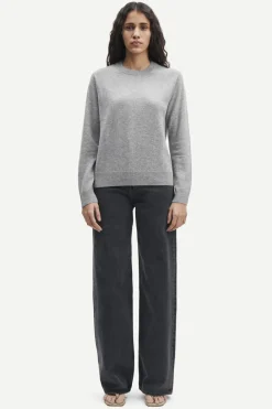 Samsøe Samsøe Boston o-neck 6304 Grey mel. Hot