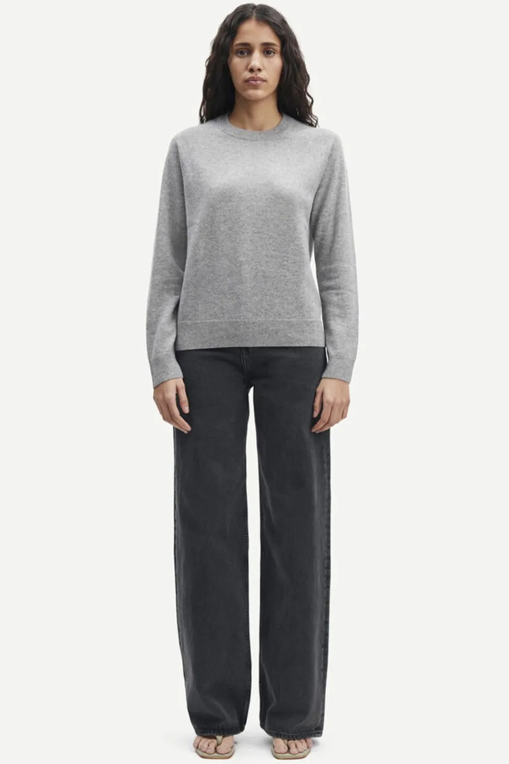 Samsøe Samsøe Boston o-neck 6304 Grey mel. Hot