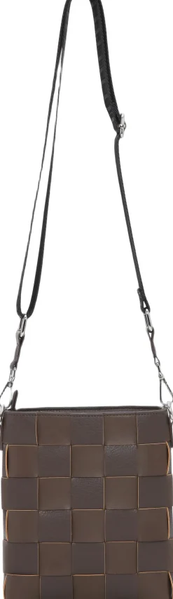 ILSE JACOBSEN Braided Squared Cross-Body Chocolate brown Discount