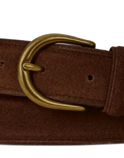 Polo Ralph Lauren Brass-Buckle Suede Belt