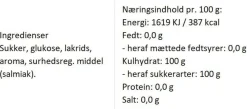 Almuegaarden Brystsukker bolcher med smag af ren sød lakrids