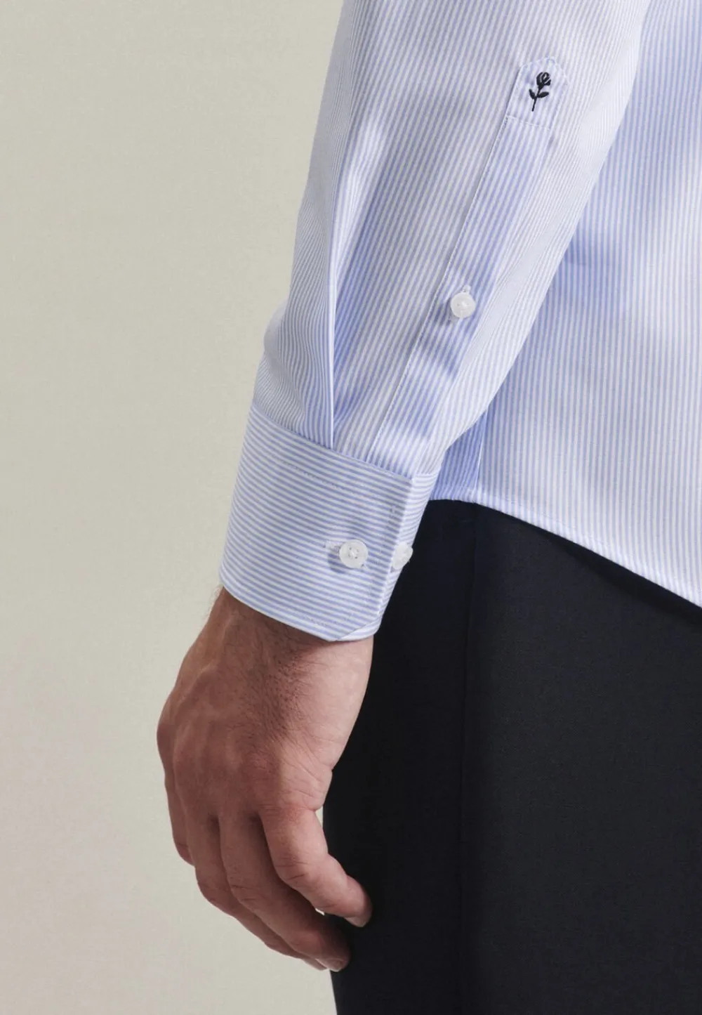 Business Shirt Slim Long sleeve Kent-Collar Stripes>Seidensticker Best