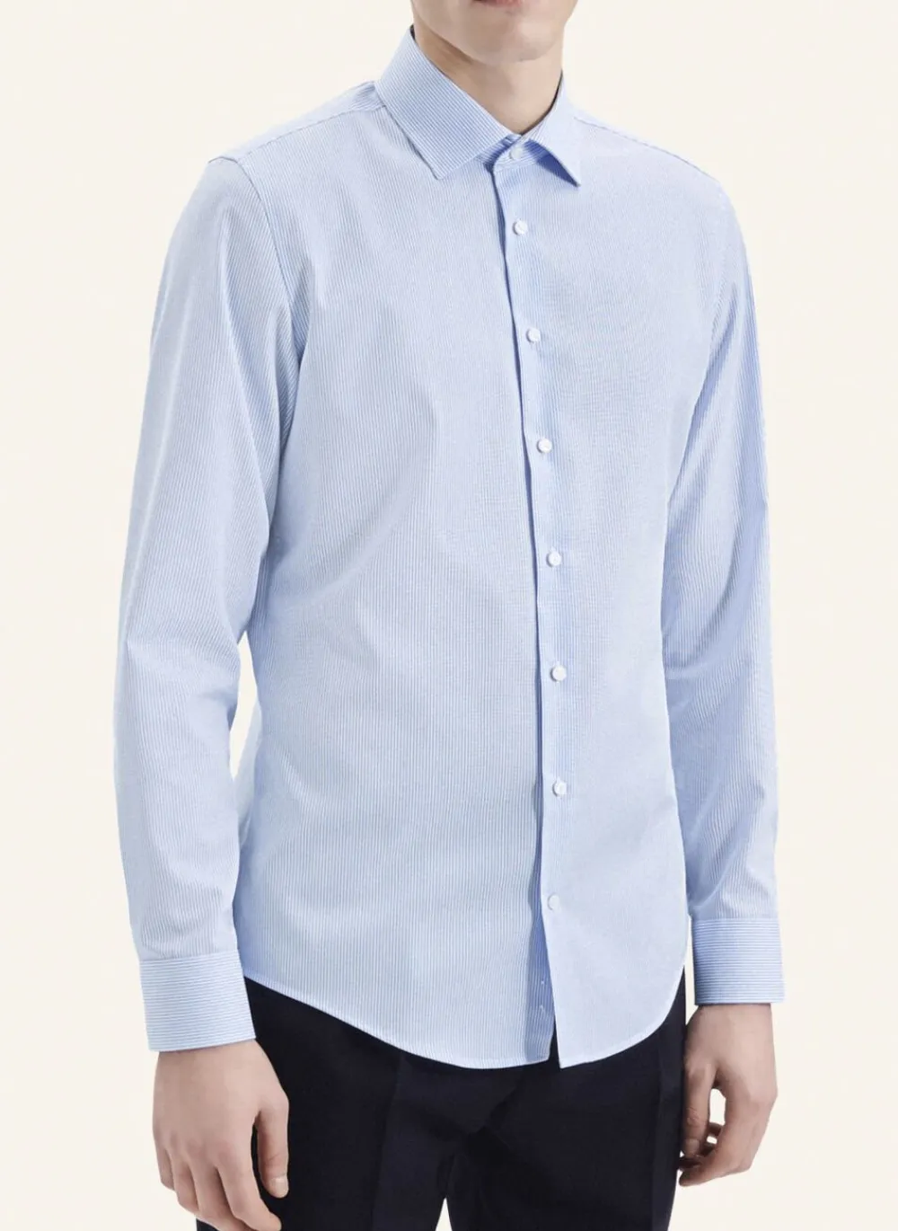 Business Shirt Slim Long sleeve Kent-Collar Stripes>Seidensticker Best