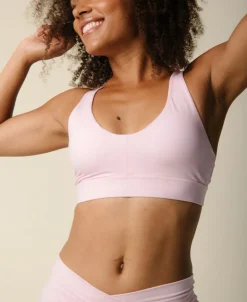 Cartel Copenhagen Cartel x Align by Blume cross-over sports top (brushed) - Blush Lyser&oslash;d Best