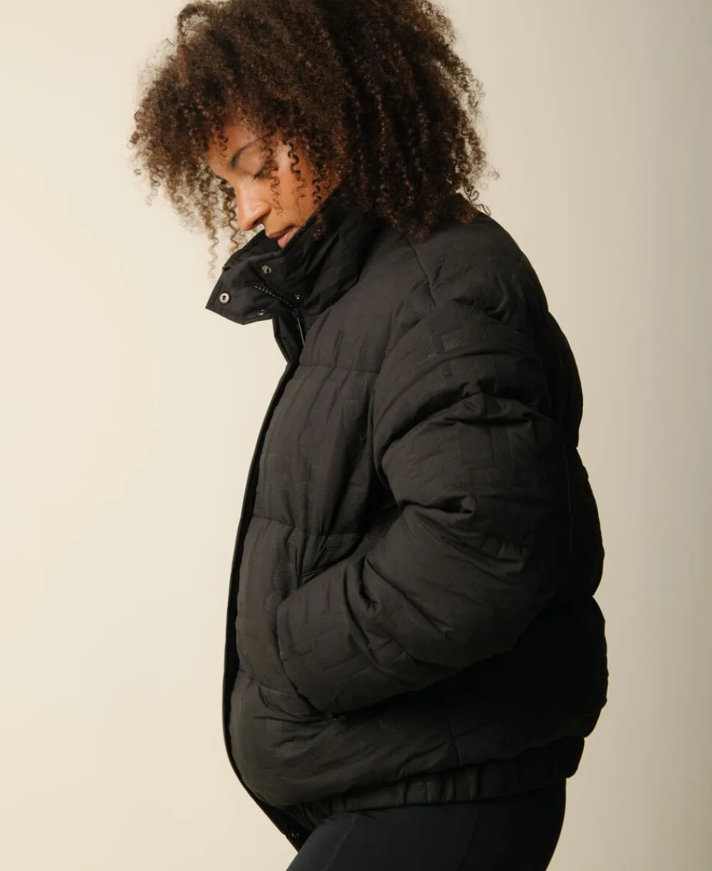 Cartel Copenhagen Cartel x Align by Blume puffer bomber jacket - Nero Sort New