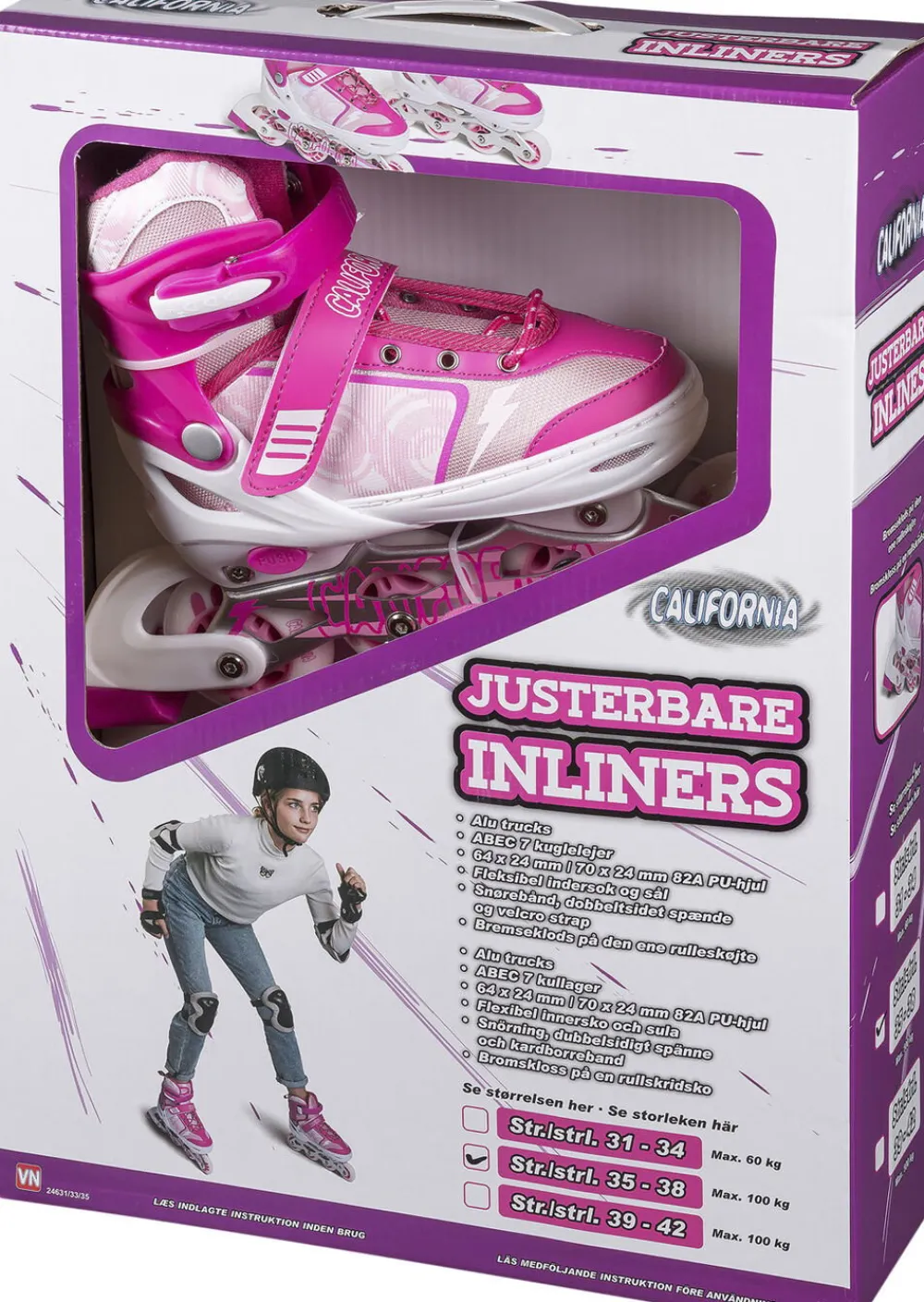 Børn CALIFORNIA CF GIRL ALU INLINE s39-42