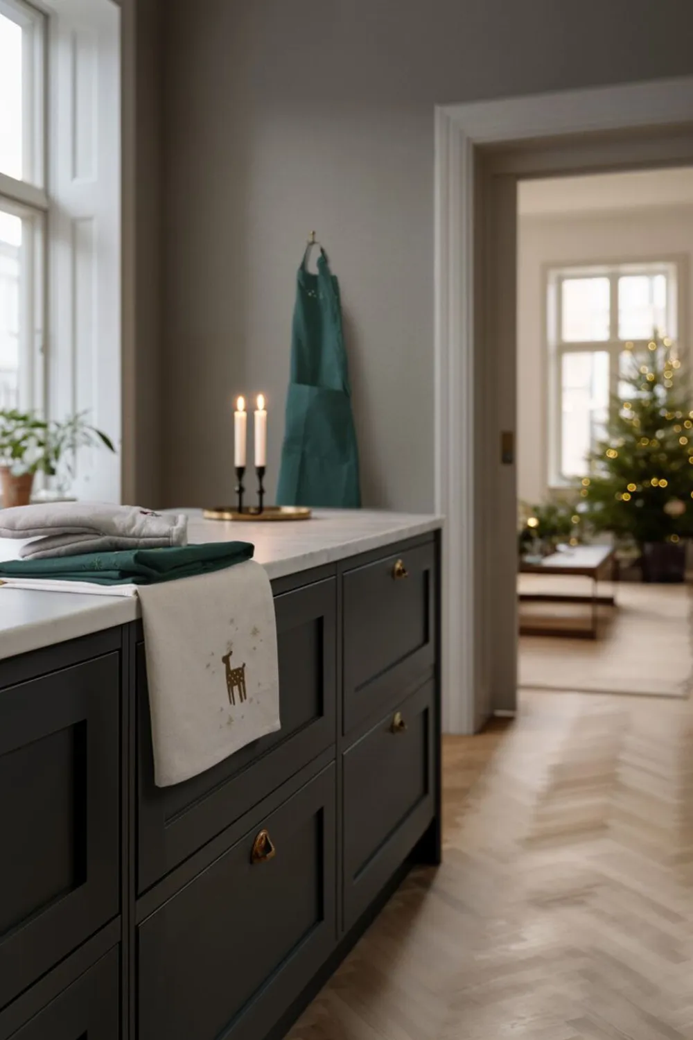 Christmas Fable Forklæde one size grøn>Juna