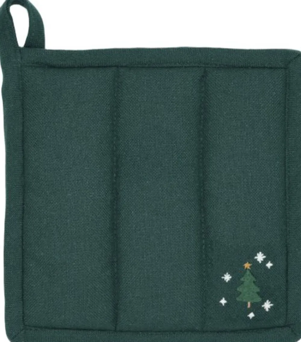 Christmas Fable Grydelapper 22x22 cm grøn 1 stk.>Juna Outlet