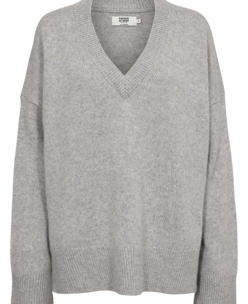 Magasin du Nord Collection Classic 3 - 100% Cashmere Light grey melange Sale