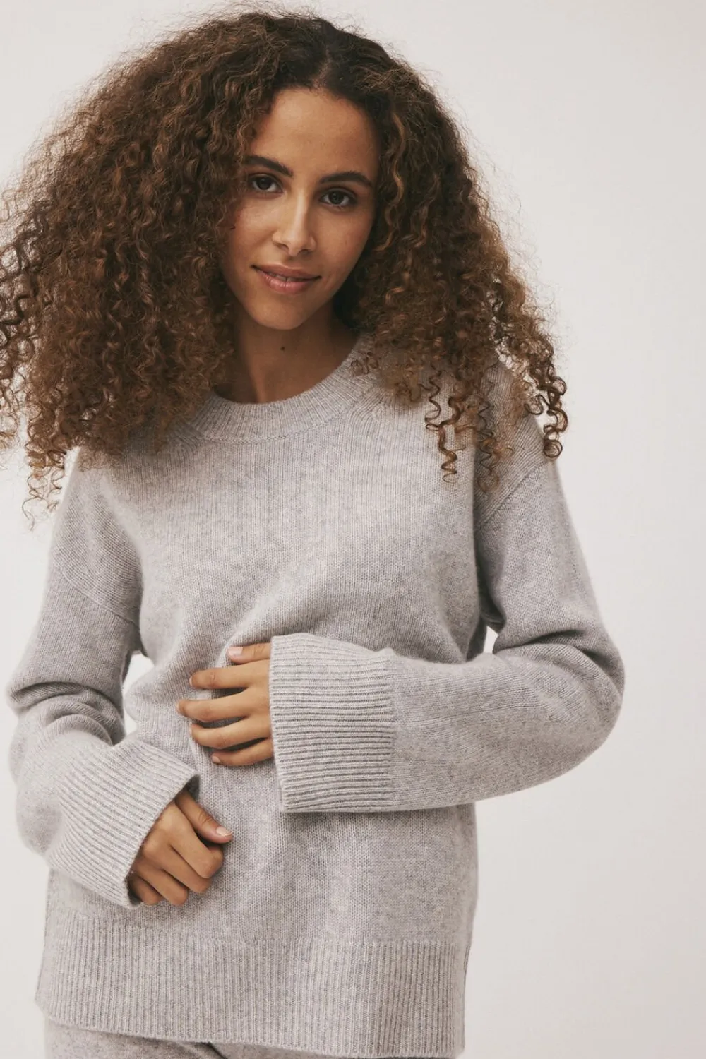 Magasin du Nord Collection Classic 2 - 100% Cashmere Light grey melange Discount