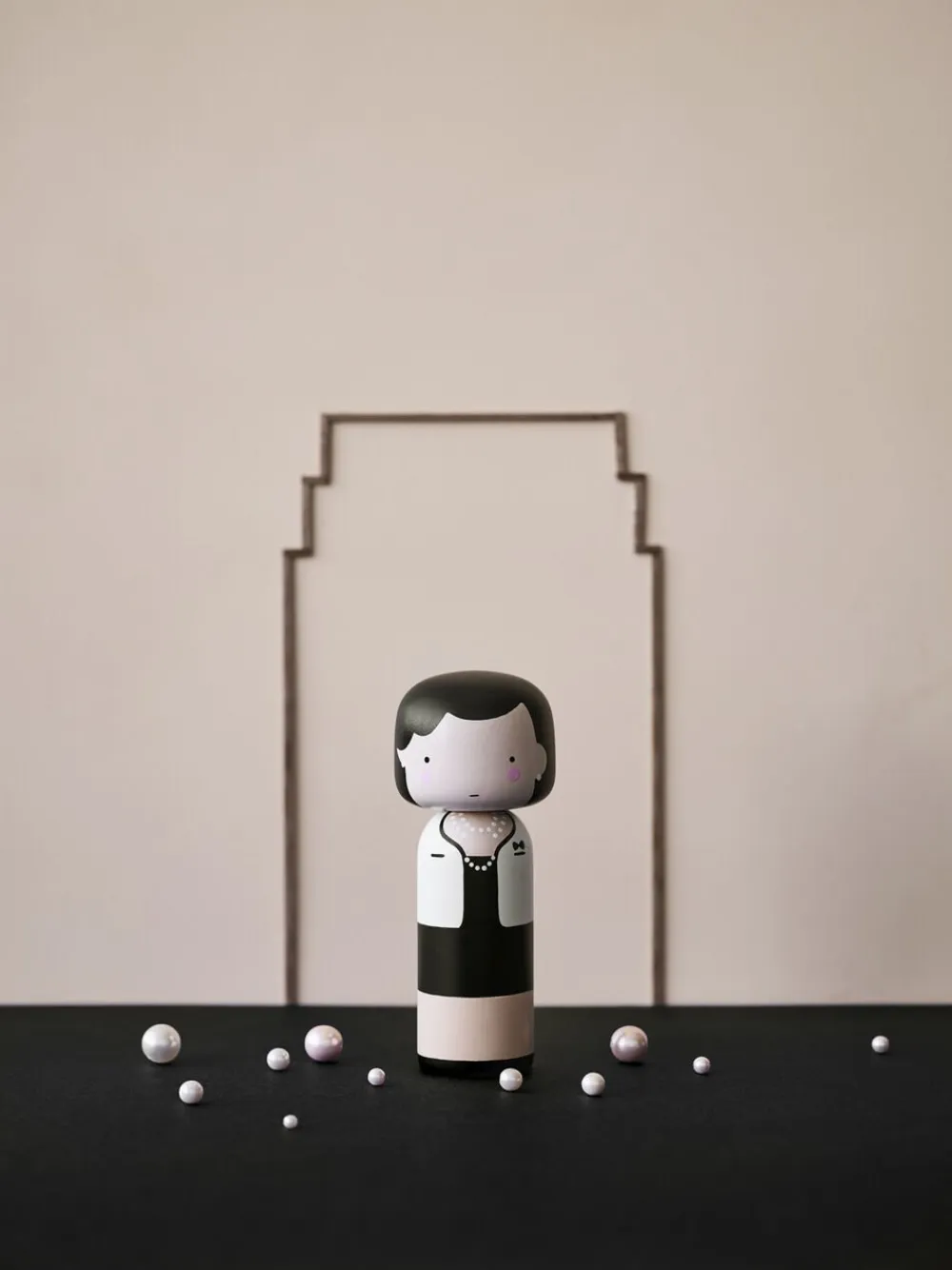 Lucie Kaas COCO håndmalet Kokeshi