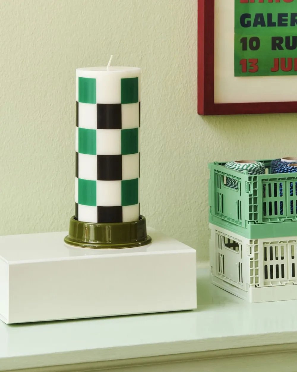 Hay Column Candleholder-Medium