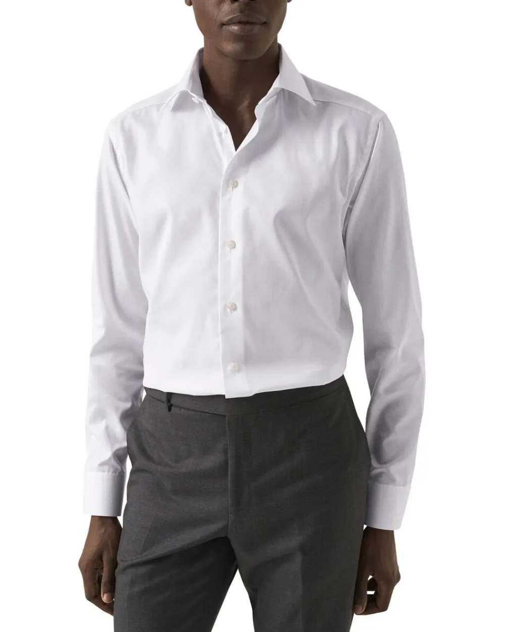 ETON Contemporary Fit White Signature Twill Shirt Hvid Online