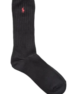 Polo Ralph Lauren Cotton-Blend Crew Socks Sort/rød Hot