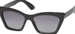 Dame Pilgrim DAKOTA kantet cat-eye solbriller sort