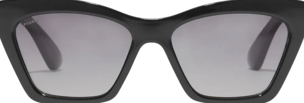 Dame Pilgrim DAKOTA kantet cat-eye solbriller sort