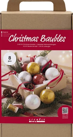 Børn Creativ Company DIY Kit Julekugler, Glitter