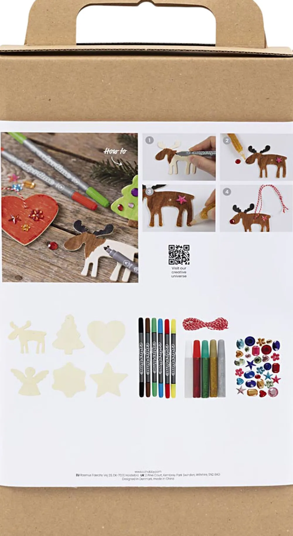 Børn Creativ Company DIY Kit Julepynt, Farvelægning